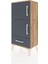 Arges Komodin 4 Raflı Tek Çekmeceli 2 Kapaklı 44X30X96 Çam-Antrasit 3