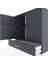 Hyperion Şifonyer 2 Raflı Tek Çekmeceli 4 Kapaklı 88X44X96 Antrasit-Antrasit 5