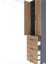 Arges Dolap 4 Raflı 4 Çekmeceli 2 Kapaklı 60X30X243 Antrasit-Çam 5