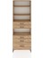 Arges Dolap 4 Raflı 5 Çekmeceli 88X30X243 Çam-Çam 1