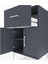 Hyperion Komodin Tek Raflı Tek Çekmeceli 2 Kapaklı 60X44X96 Antrasit-Antrasit 5
