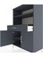 Hyperion Dolap 3 Raflı Tek Çekmeceli 2 Kapaklı 88X44X134 Antrasit-Antrasit 5