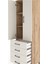 Hyperion Dolap 3 Raflı 4 Çekmeceli 2 Kapaklı 60X44X195 Çam-Aytaşı 5