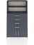 Arges Dolap 2 Raflı 4 Çekmeceli 2 Kapaklı 88X30X163 Antrasit-Antrasit 1