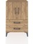 Arges Komodin 2 Raflı 2 Çekmeceli 2 Kapaklı 60X30X96 Çam-Çam 1
