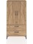 Arges Dolap Tek Raflı 2 Çekmeceli Tek Askılı 88X30X163 Çam-Çam 1