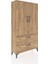 Arges Dolap Tek Raflı 2 Çekmeceli Tek Askılı 88X30X163 Çam-Çam 2