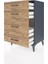 Hyperion Komodin 4 Çekmeceli 60X44X96 Antrasit-Çam 4