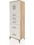 Hyperion Dolap Tek Raflı 5 Çekmeceli 2 Kapaklı 60X44X182 Çam-Aytaşı 5