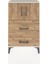 Arges Komodin Tek Raflı 2 Çekmeceli 2 Kapaklı 60X30X96 Aytaşı-Çam 1