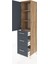 Hyperion Dolap 3 Raflı 3 Çekmeceli Tek Kapaklı 44X44X195 Çam-Antrasit 4