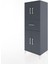 Hyperion Dolap 3 Raflı Tek Çekmeceli 4 Kapaklı 60X44X163 Antrasit-Antrasit 3