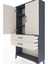 Arges Dolap 3 Raflı 2 Çekmeceli 2 Kapaklı 88X30X163 Antrasit-Aytaşı 5
