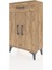 Arges Komodin 2 Raflı Tek Çekmeceli 2 Kapaklı 60X30X96 Çam-Çam 3
