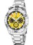 F20743/4 Quartz Chrono Çelik Gri Sarı Kadran 10 Atm 45 mm Erkek Kol Saati 1