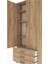 Arges Dolap 4 Raflı 3 Çekmeceli 2 Kapaklı 88X30X221 Çam-Çam 5