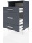 Hyperion Komodin Tek Raflı 3 Çekmeceli 60X44X96 Antrasit-Antrasit 4