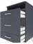 Hyperion Komodin Tek Raflı 3 Çekmeceli 60X44X96 Antrasit-Antrasit 5