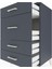 Hyperion Komodin 4 Çekmeceli 60X44X96 Antrasit-Antrasit 5