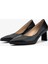 Kadın Hakiki Deri Siyah Deri Topuklu Ayakkabı 1036 8224 Bn Ayk SK25-26 Sıyah Dr 4