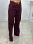 Straight Bordo Jean Pantolon 2