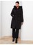 Modest Kadın Kapüşonlu Düz Parka 2