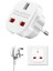 Hadron Ingiltere Den Ab Ye Seyahat Adaptörü - Uk G Tip 3 Pin Den Avrupa E/f Tipi 2 Pin Priz Dönüştürücü, Güvenlik Kilitli, 240V 10A/16A, Fransa, Almanya, Hollanda, Polonya, Isveç Uyumlu 1