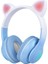 Stn-28 Pro Kedi Kulaklı Tasarımlı Rgb Işıklı Bluetooth Kulaklık Mavi 1