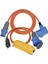 Kamp Adaptör Seti/cee Adaptör Kablosu 1,5 M, Cee 230 V Uzatma Kablosu 3 M, Safe-Box Big IP44 (Her Kamp Tatili Için Ideal Kamp Aksesuarı, IP44), Turuncu 1