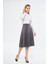 Midi Boy Süet Kiloş Etek Vizon 2