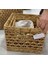 Dekoratif Kare Kelebek Desenli Örgü Hasır Sepet Sele 3lü 2