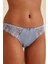 Paris Gri Mavi Dantelli Slip Külot 6