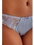Paris Gri Mavi Dantelli Slip Külot 9