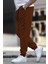 Acı Kahverengi Erkek Paçası Lastikli Polar Eşofman Altı 6555 1