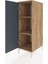 Kronos Dolap 2 Raflı Tek Kapaklı 44X59X134 Çam-Antrasit 4