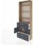 Arges Dolap 5 Raflı 4 Çekmeceli 2 Kapaklı 88X30X243 Çam-Antrasit 4