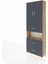 Arges Dolap 4 Raflı 3 Çekmeceli 2 Kapaklı 88X30X243 Çam-Antrasit 3