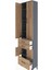 Arges Dolap 5 Raflı 3 Çekmeceli 4 Kapaklı 60X30X243 Antrasit-Çam 4