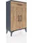 Arges Komodin 2 Raflı Tek Çekmeceli 2 Kapaklı 60X30X96 Antrasit-Çam 2