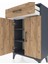 Arges Komodin 2 Raflı Tek Çekmeceli 2 Kapaklı 60X30X96 Antrasit-Çam 5