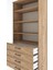 Hyperion Dolap 4 Raflı 4 Çekmeceli 88X44X195 Çam-Çam 5