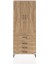 Arges Dolap 3 Raflı 4 Çekmeceli 2 Kapaklı 88X30X221 Aytaşı-Çam 1