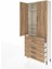 Arges Dolap 3 Raflı 4 Çekmeceli 2 Kapaklı 88X30X221 Aytaşı-Çam 4