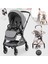 Rotabile Premium Çift Yönlü Bebek Arabası Gri 1