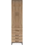 Arges Dolap 4 Raflı 4 Çekmeceli 2 Kapaklı 60X30X243 Antrasit-Çam 1