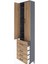 Arges Dolap 4 Raflı 4 Çekmeceli 2 Kapaklı 60X30X243 Antrasit-Çam 4