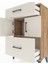 Arges Komodin Tek Raflı 2 Çekmeceli 2 Kapaklı 60X30X96 Çam-Aytaşı 5