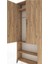 Arges Dolap 3 Raflı 2 Kapaklı Tek Askılı 88X30X221 Çam-Çam 5
