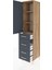 Hyperion Dolap 3 Raflı 4 Çekmeceli Tek Kapaklı 44X44X195 Çam-Antrasit 4