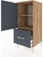 Hyperion Komodin 2 Raflı Tek Çekmeceli Tek Kapaklı 44X44X106 Çam-Antrasit 4